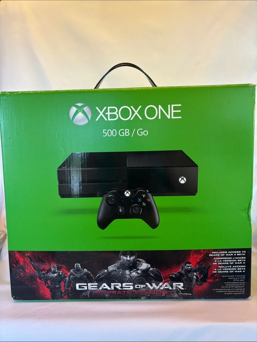 XBOX ONE 500GB/GO CONSOLE BUNDLE WITH BLACK WIRELESS CONTROLLER & POWER CABLE